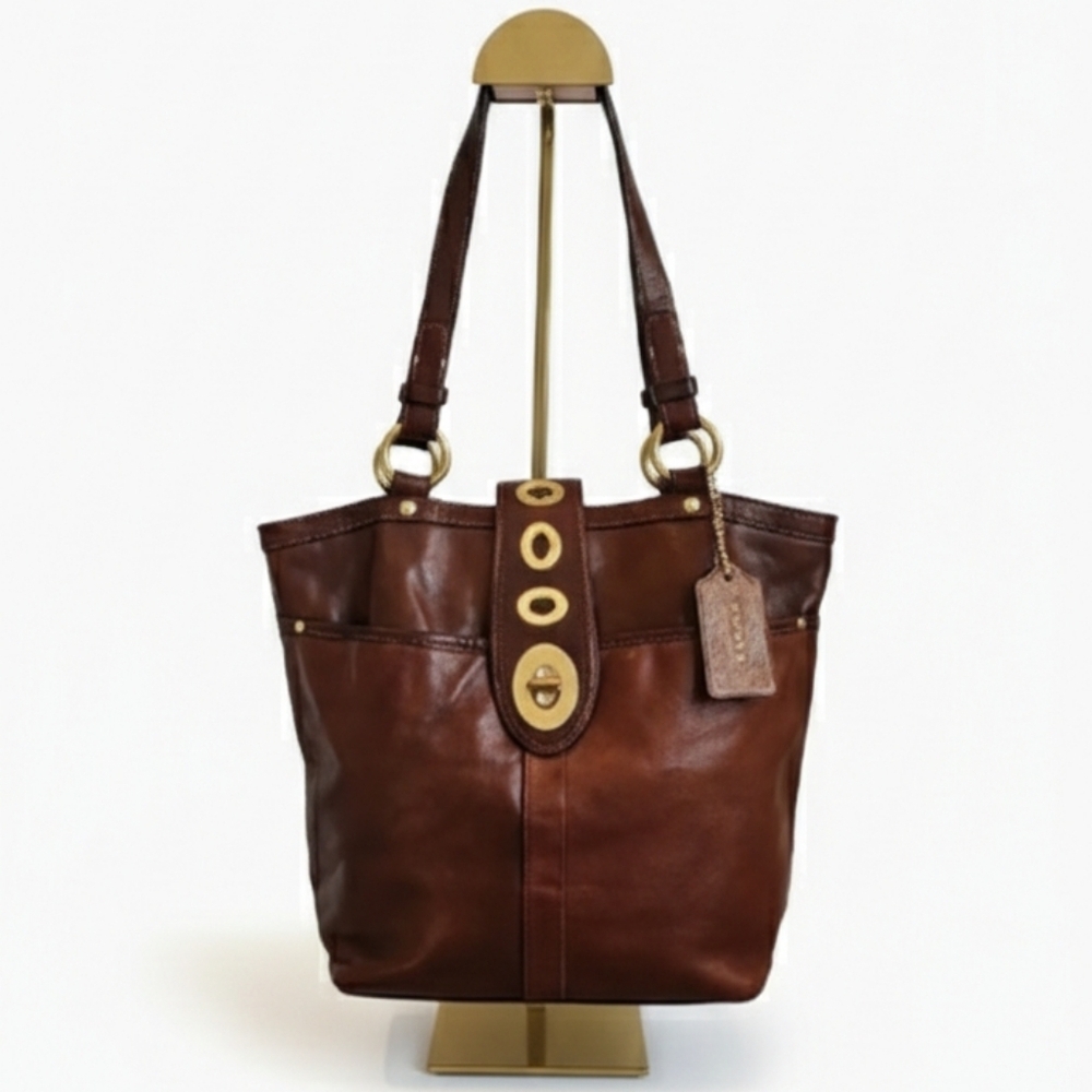 Coach 2009 Lily Legacy Turnlock Shoulder Bag Handbag Brown - Picture 16 of 16